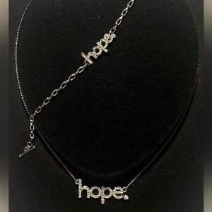 Silver 'Hope' Necklace and Bracelet Set